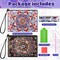 2 Pieces DIY Diamond Painting Purses 5D DIY Diamond Painting Handbag Diamond Art Wristlet Clutch Bag for Women Girls Art Craft Makeup Gift (Mandala)